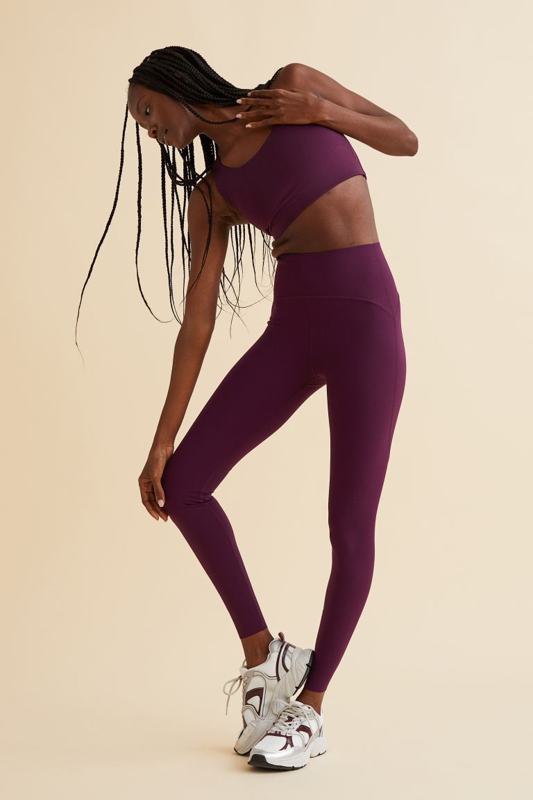 

Леггинсы женские H&M 1087339002 фиолетовые XS (доставка из-за рубежа), Фиолетовый, 1087339002