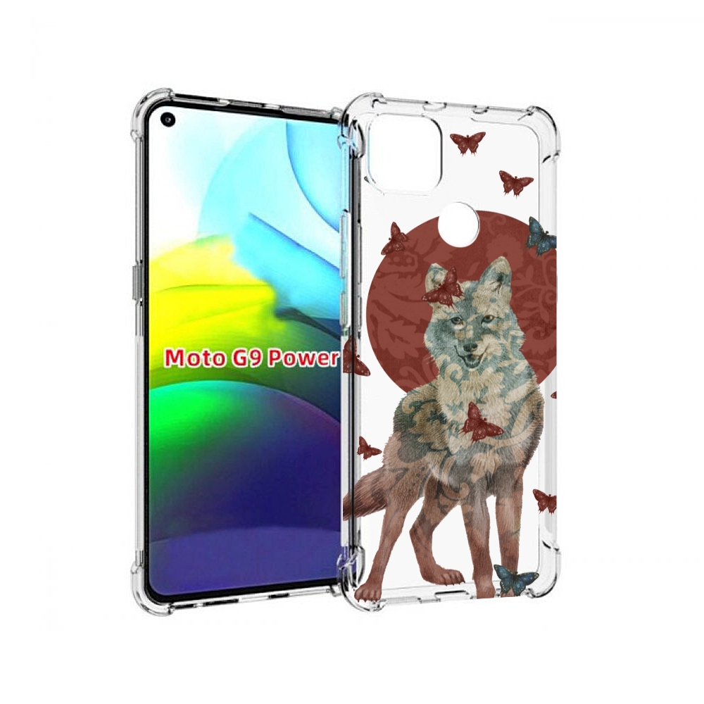 

Чехол MyPads Волчица с бабочками для Motorola Moto G9 Power, Прозрачный, Tocco