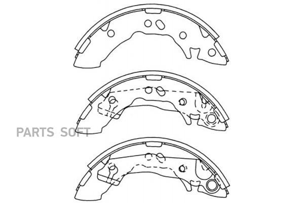 

Колодки тормозные барабанные задние к-т KIA SPECTRA 1.6 2001 - 2004KI SB NAGAMOCHI BS13161