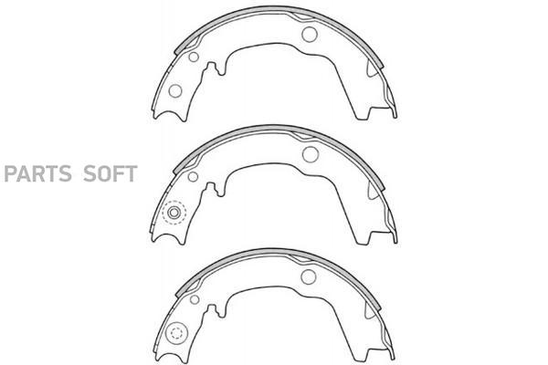 SB NAGAMOCHI BS23704 Колодки тормозные барабанные к-т MITSUBISHI LANCER 1.6 2003 - 2008MIT