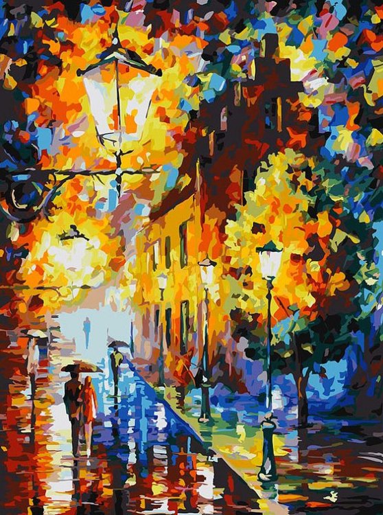 

Картина по номерам Белоснежка Огни в ночи, 30x40, Огни в ночи