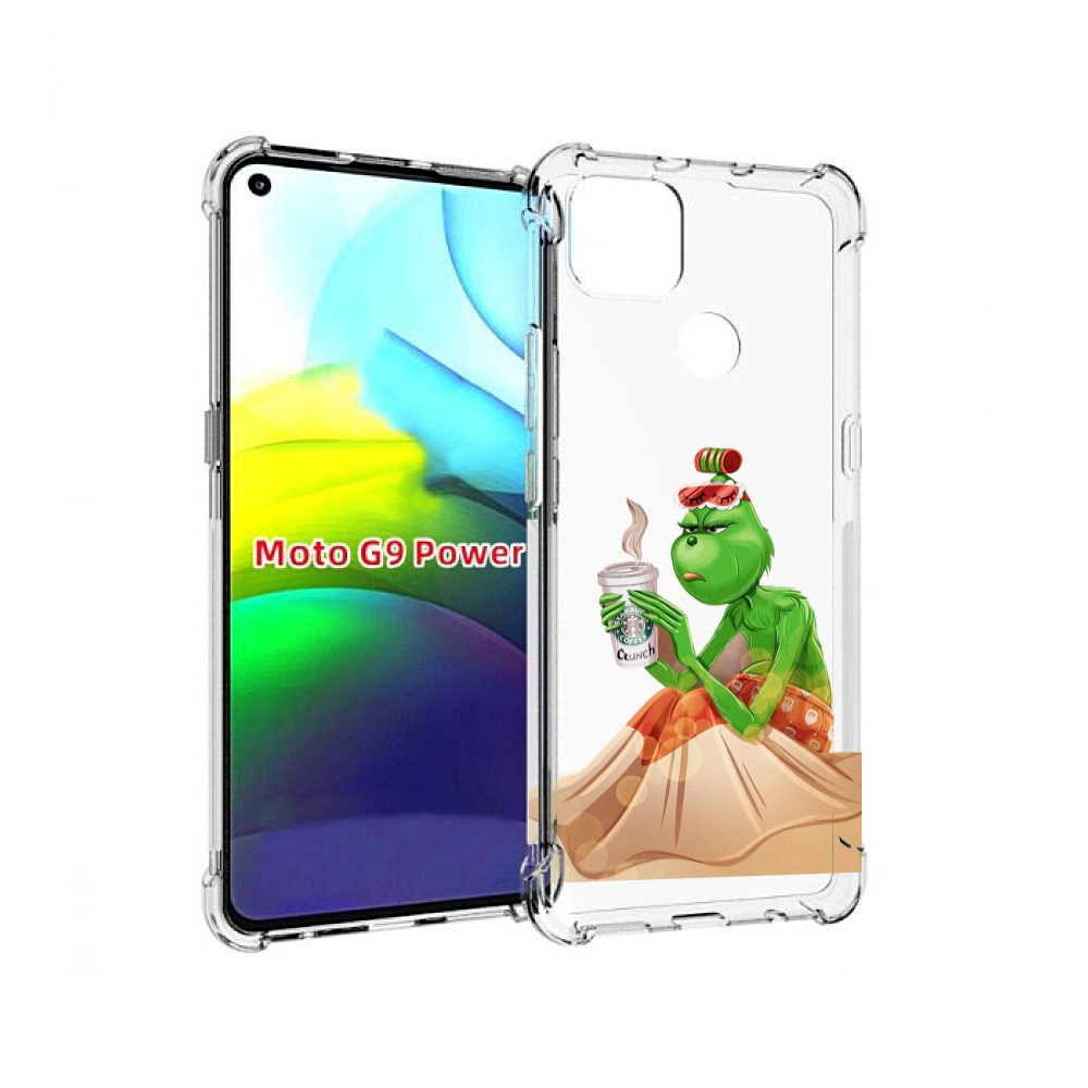 

Чехол MyPads Гринч-в-платье для Motorola Moto G9 Power, Прозрачный, Tocco