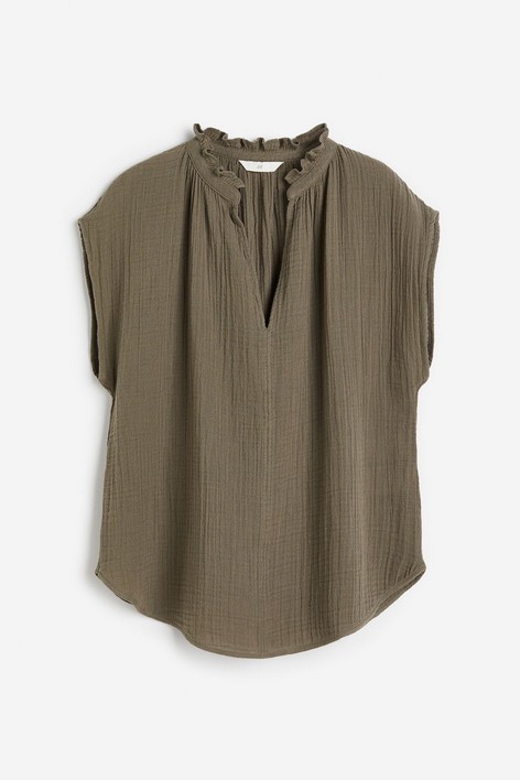 

Блуза женская H&M 117998300 хаки XS (доставка из-за рубежа), 117998300