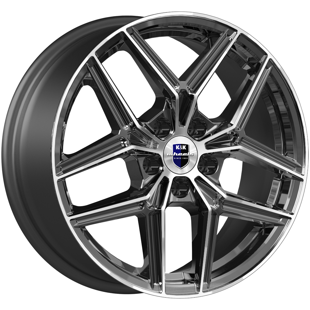 

R17 5X114,3 7J Et48,5 D67,1 K&K Юнион (Кс1025) Алмаз черный K&K арт. 79638, Серебристый