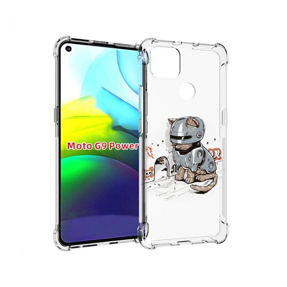 

Чехол MyPads Грозный кот для Motorola Moto G9 Power, Прозрачный, Tocco