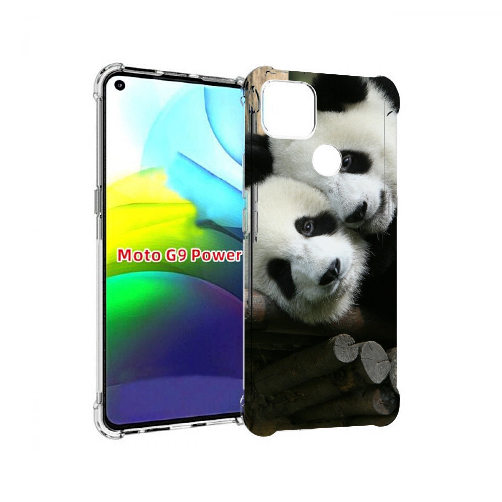 

Чехол MyPads Две-панды для Motorola Moto G9 Power, Прозрачный, Tocco