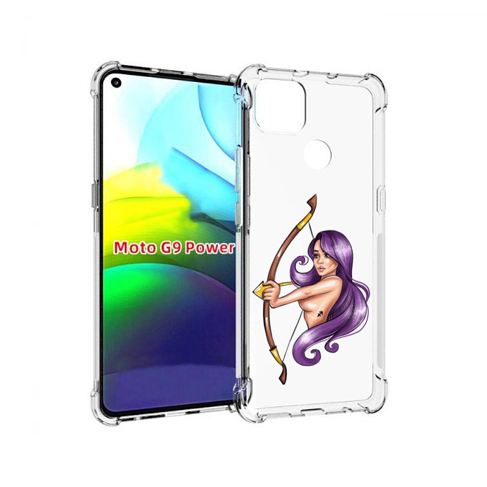 

Чехол MyPads Девушка-Стрелец женский для Motorola Moto G9 Power, Прозрачный, Tocco