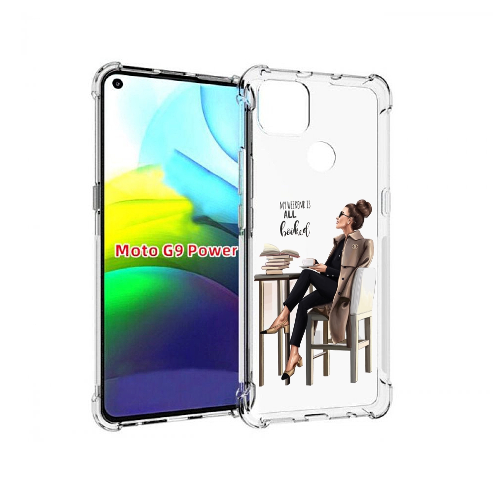 

Чехол MyPads Девушка-в-кофейне для Motorola Moto G9 Power, Прозрачный, Tocco