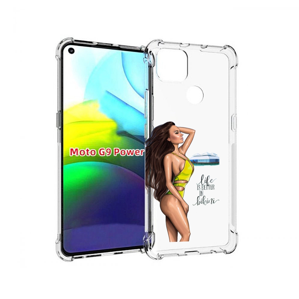 

Чехол MyPads Девушка-в-купальнике для Motorola Moto G9 Power, Прозрачный, Tocco