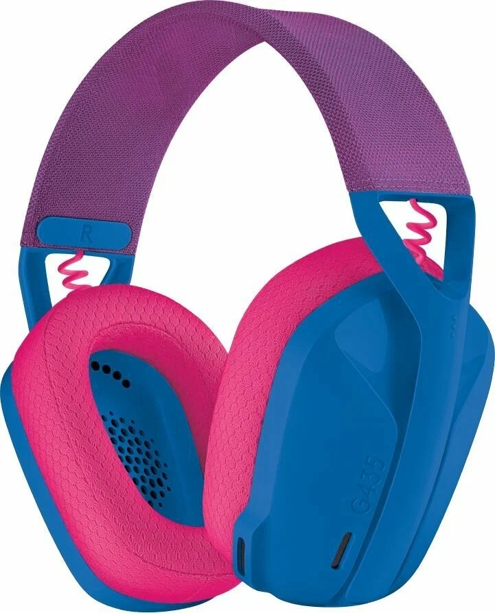 

Игровые наушники Logitech G435 Lightspeed голубой, розовый