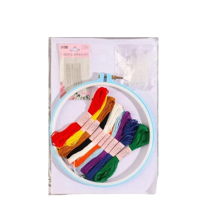 

Набор для вышивания №1.2 33пр (мулине 20шт/пяльца/канва/иглы 6шт/шпульки 10шт) АУ 4346928