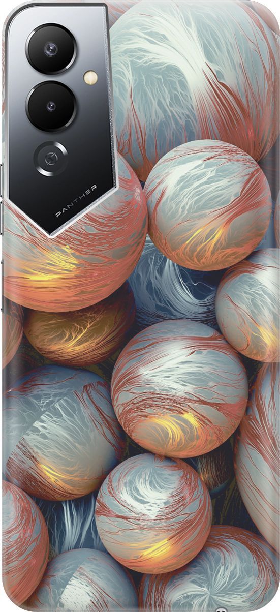 

Силиконовый чехол на Tecno Pova 4 с принтом "Серо-красные шары", Красный;серый, 158034