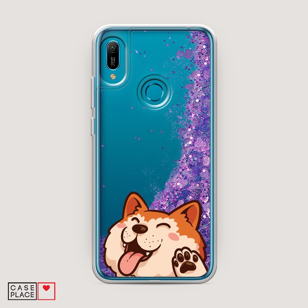 

Чехол Awog на Huawei Y6 2019/Honor 8a/8a Pro/Y6s "Акита-ину машет", Разноцветный, 68692-1