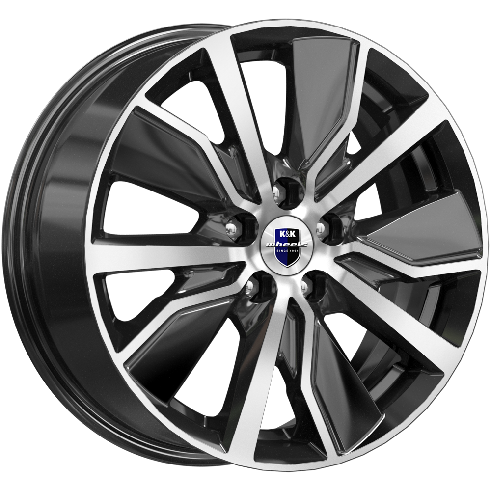 

R16 5X114,3 6,5J Et45 D60,1 K&K Гамбит (Кс961) Алмаз черный K&K арт. 78753, Серебристый