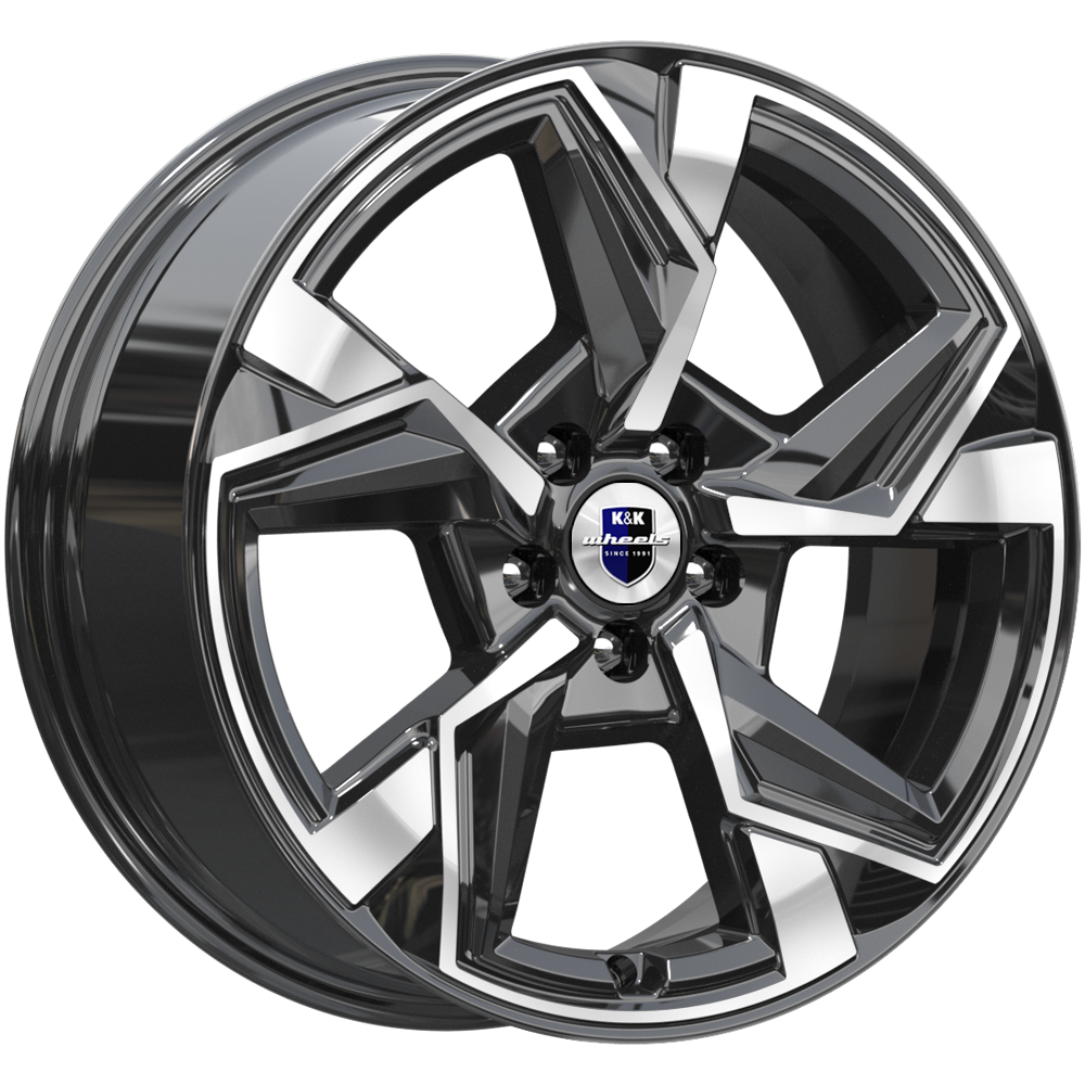 

R18 5X114,3 7,5J Et38 D67,1 K&K Кайан (Кс1012) Алмаз черный K&K арт. 79064, Серебристый