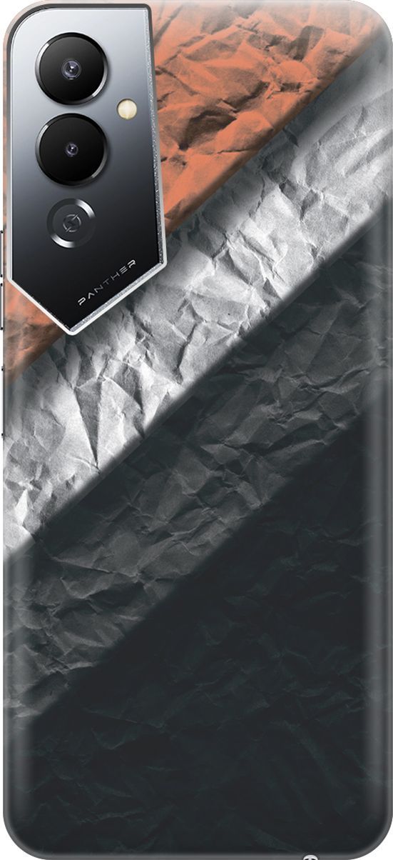 

Силиконовый чехол на Tecno Pova 4 с принтом "Мятые полотна", Розовый;черный, 158035