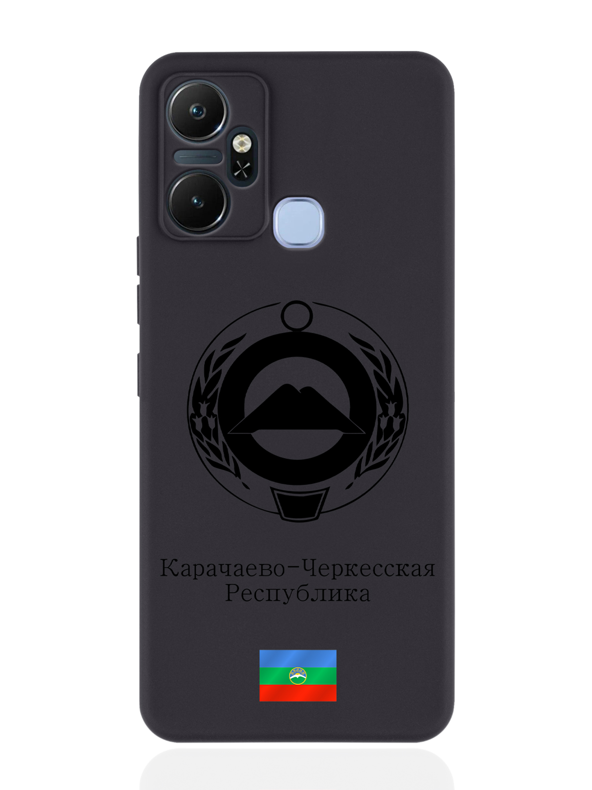 

Чехол SignumCase для Infinix Smart 6 Plus Черный лаковый Герб Карачаево-Черкесии черный