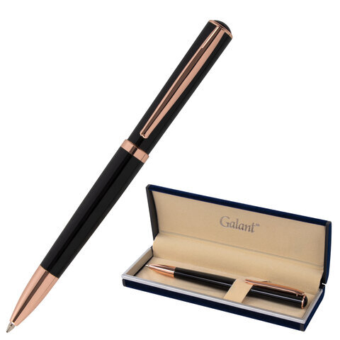 Шариковая ручка подарочная GALANT PUNCTUM BLACK узел 0,7 мм синяя 143514
