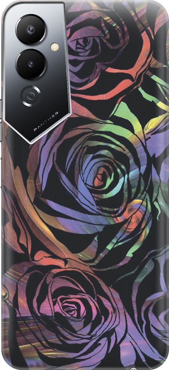 

Силиконовый чехол на Tecno Pova 4 с принтом "Мрачные розы", Фиолетовый;черный, 158040