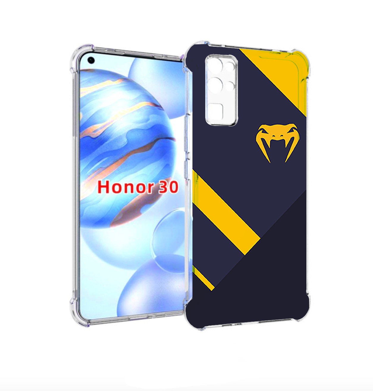 

Чехол бампер MyPads venum мужской для Honor 30 (BMH-AN10) против, Прозрачный, Tocco