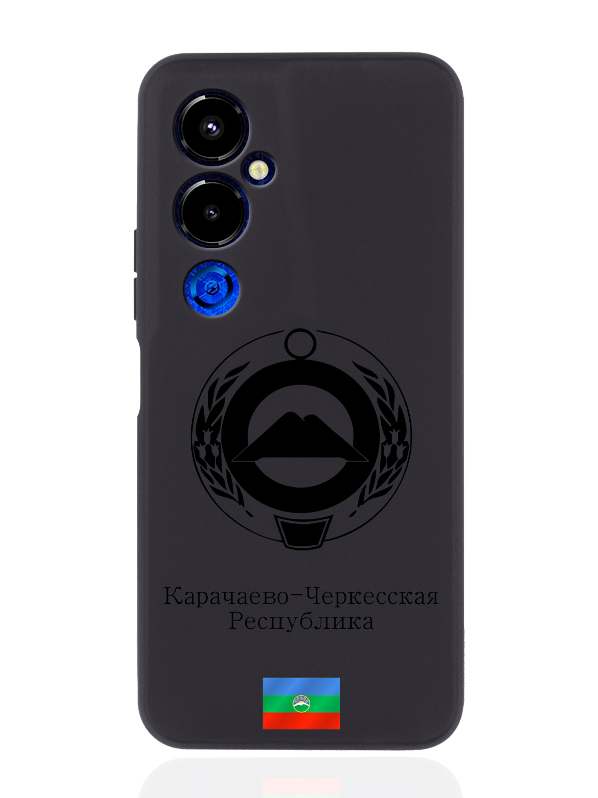 

Чехол SignumCase для Tecno Pova 4 Pro Черный лаковый Герб Карачаево-Черкесии черный