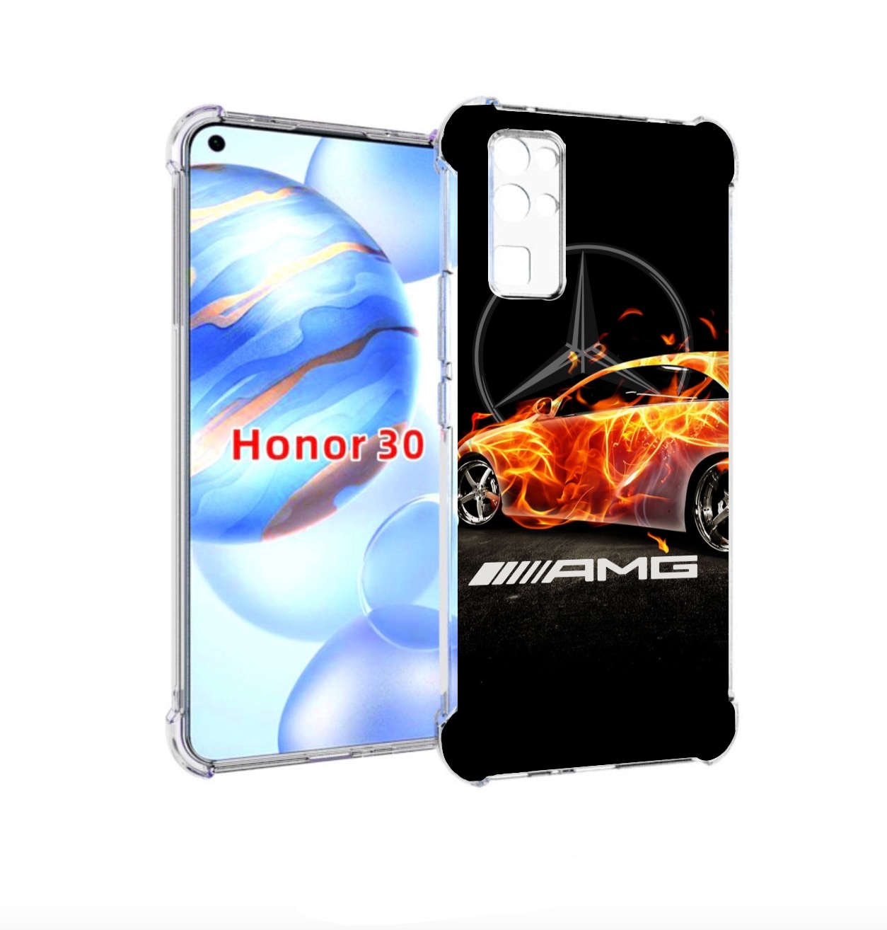 

Чехол бампер MyPads АМГ мужской для Honor 30 (BMH-AN10) противоу, Прозрачный, Tocco