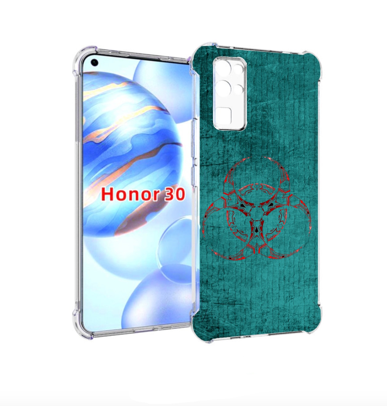 Чехол бампер MyPads Амбрелла для Honor 30 (BMH-AN10) противоударный