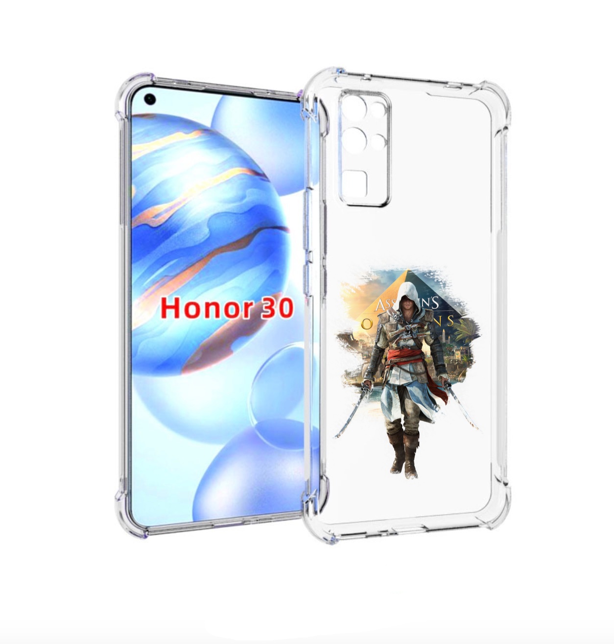 Чехол бампер MyPads Ассасин для Honor 30 (BMH-AN10) противоударный