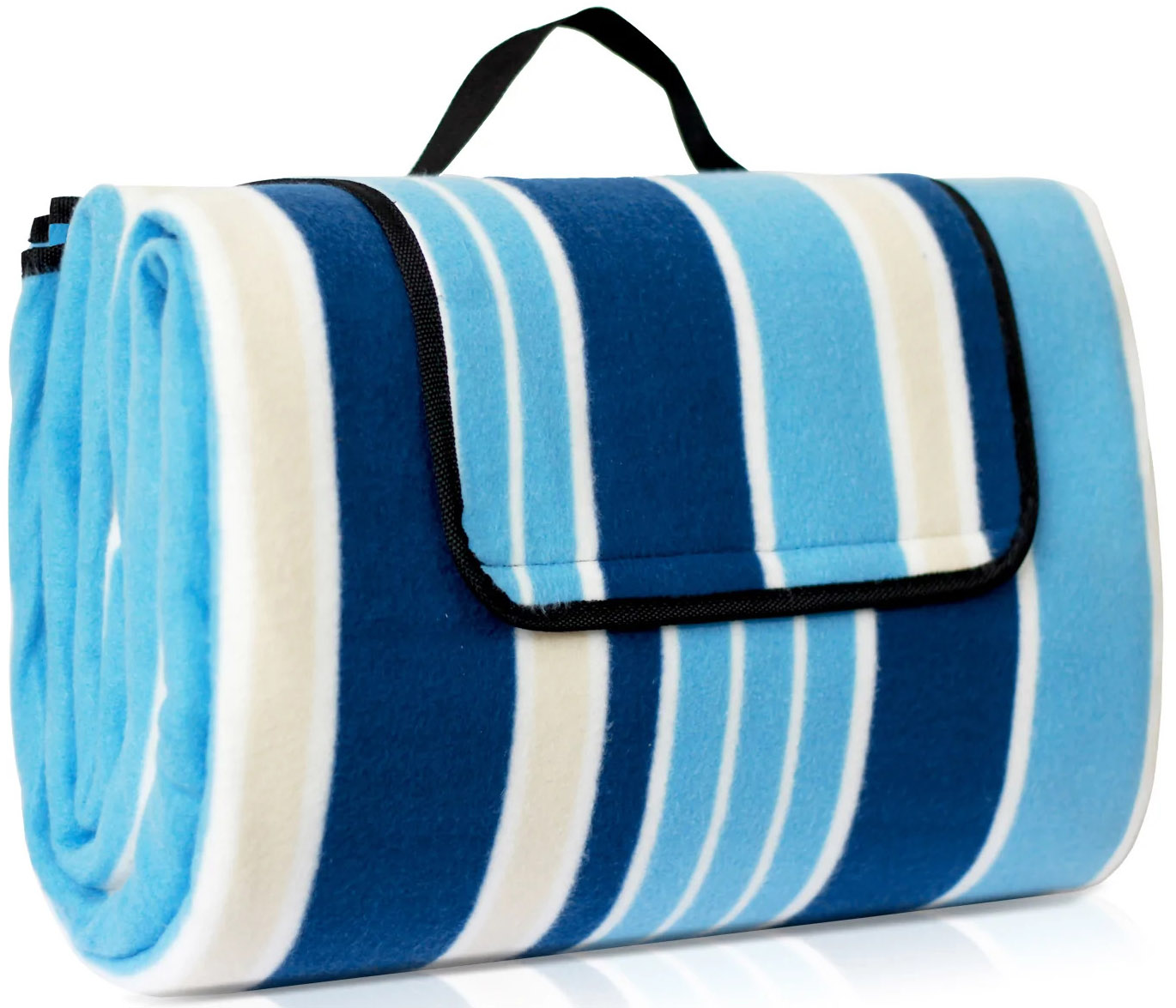 фото Подстилка-покрывало skully alu thermo blanket 200х200 (white-blue stripes)