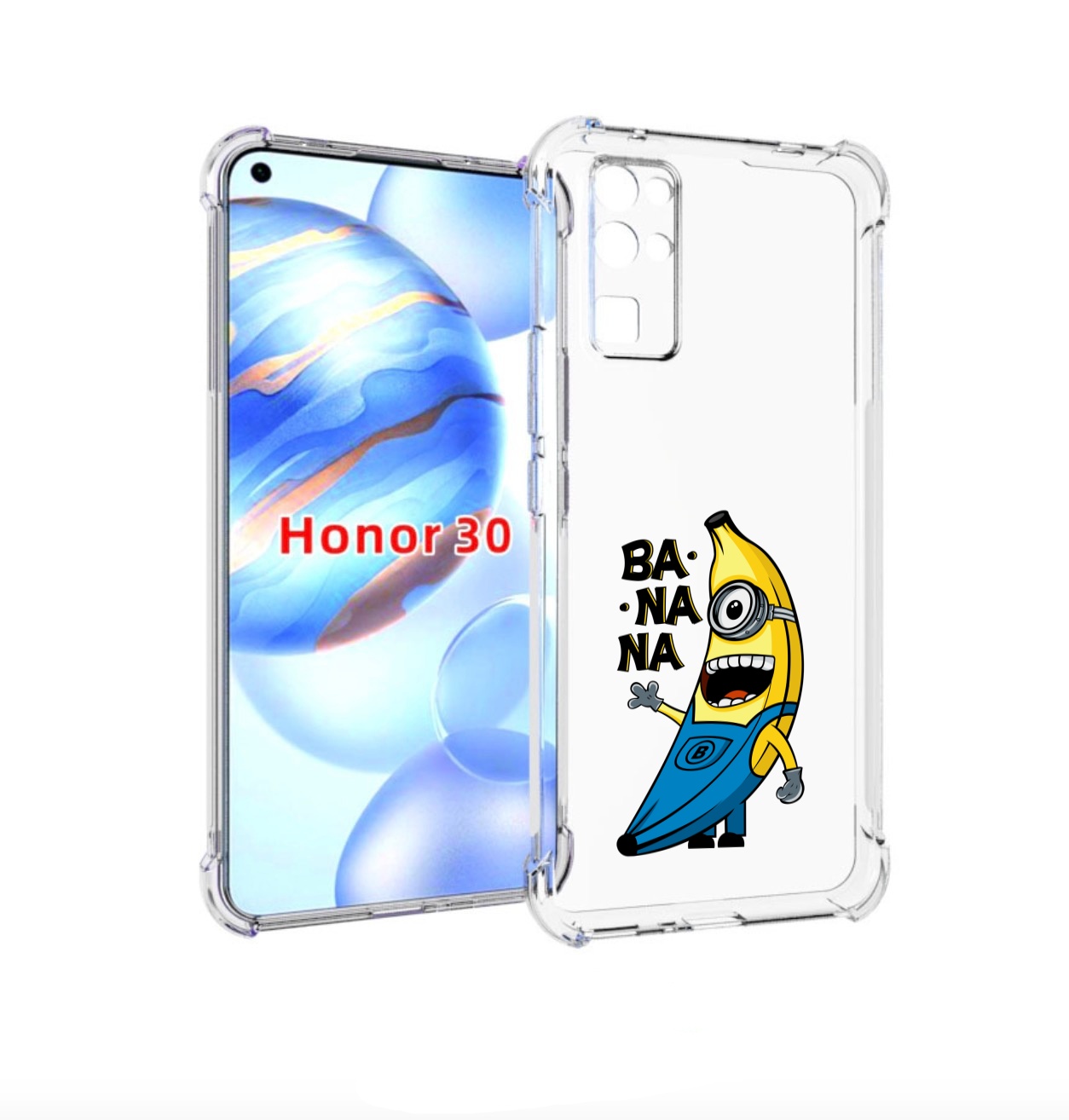 

Чехол бампер MyPads Банана-миньон для Honor 30 (BMH-AN10) против, Прозрачный, Tocco