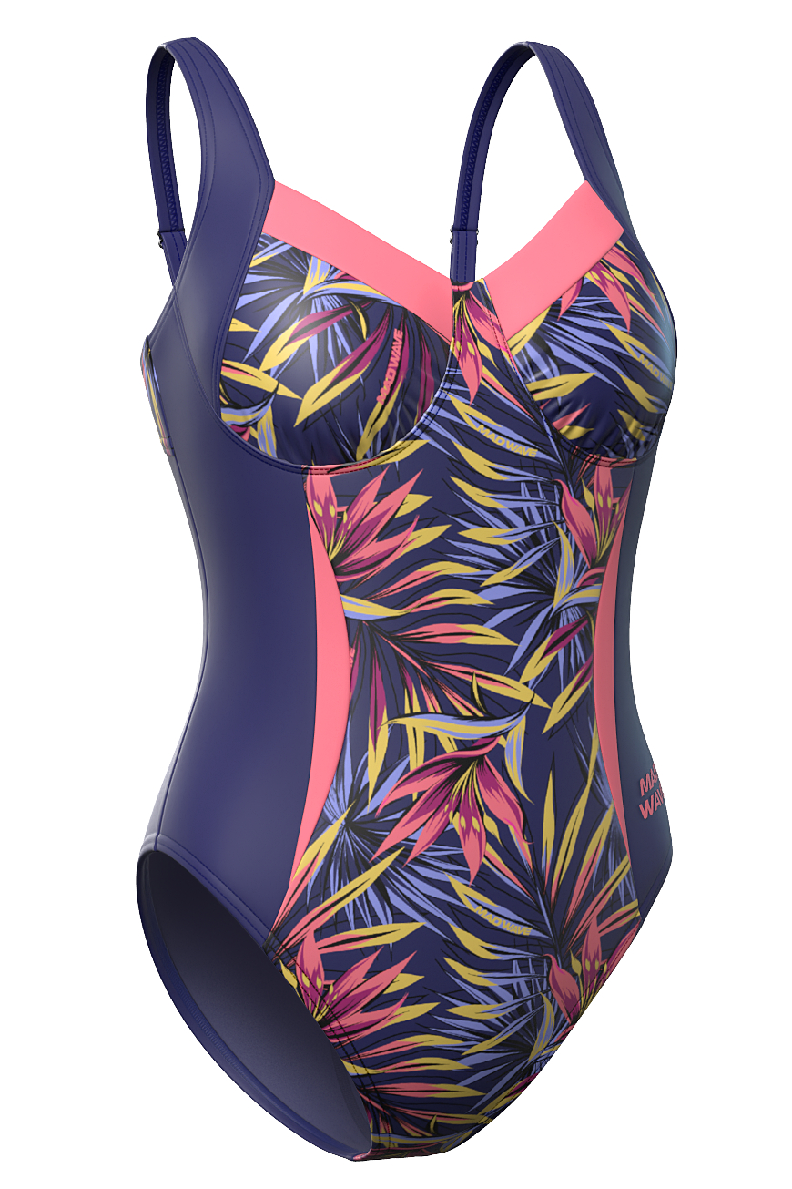 

Купальник слитный женский Mad Wave M014404 синий 3XL, M014404