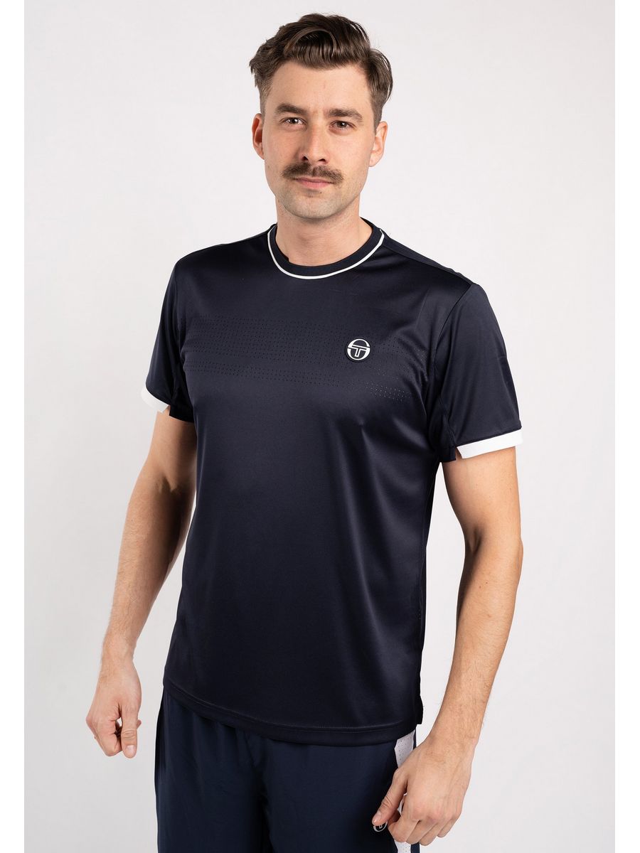 

Футболка мужская Sergio Tacchini S1622O01V синяя S, Синий, S1622O01V