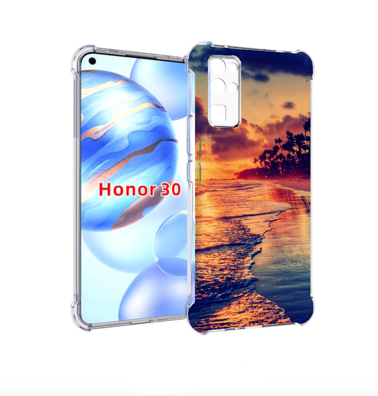 

Чехол бампер MyPads Берег для Honor 30 (BMH-AN10) противоударный, Прозрачный, Tocco