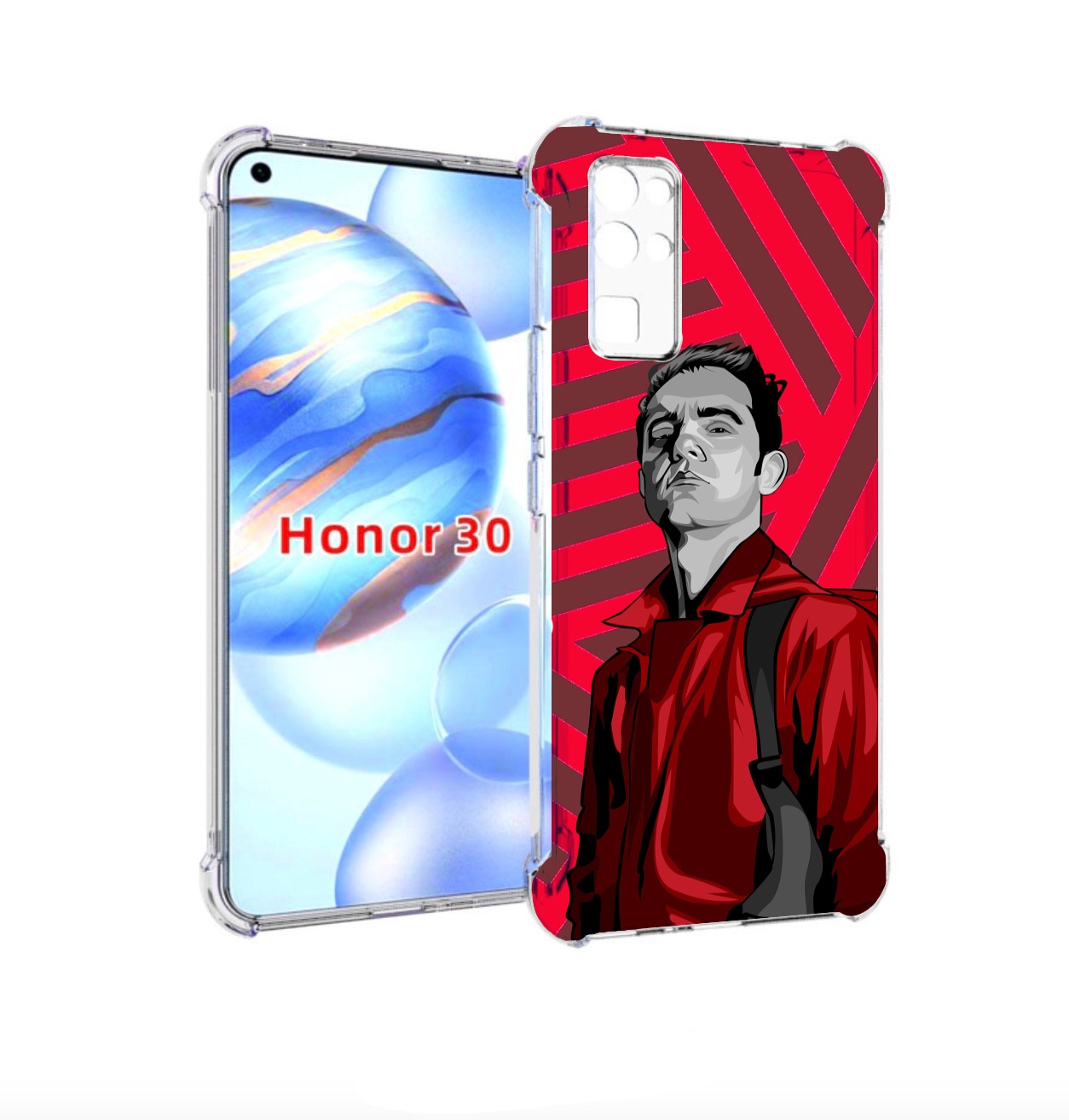 

Чехол бампер MyPads Берлин-бумажный-дом для Honor 30 (BMH-AN10), Прозрачный, Tocco