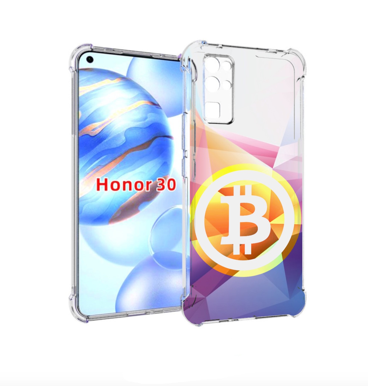 

Чехол бампер MyPads Биткоин для Honor 30 (BMH-AN10) противоударный, Прозрачный, Tocco