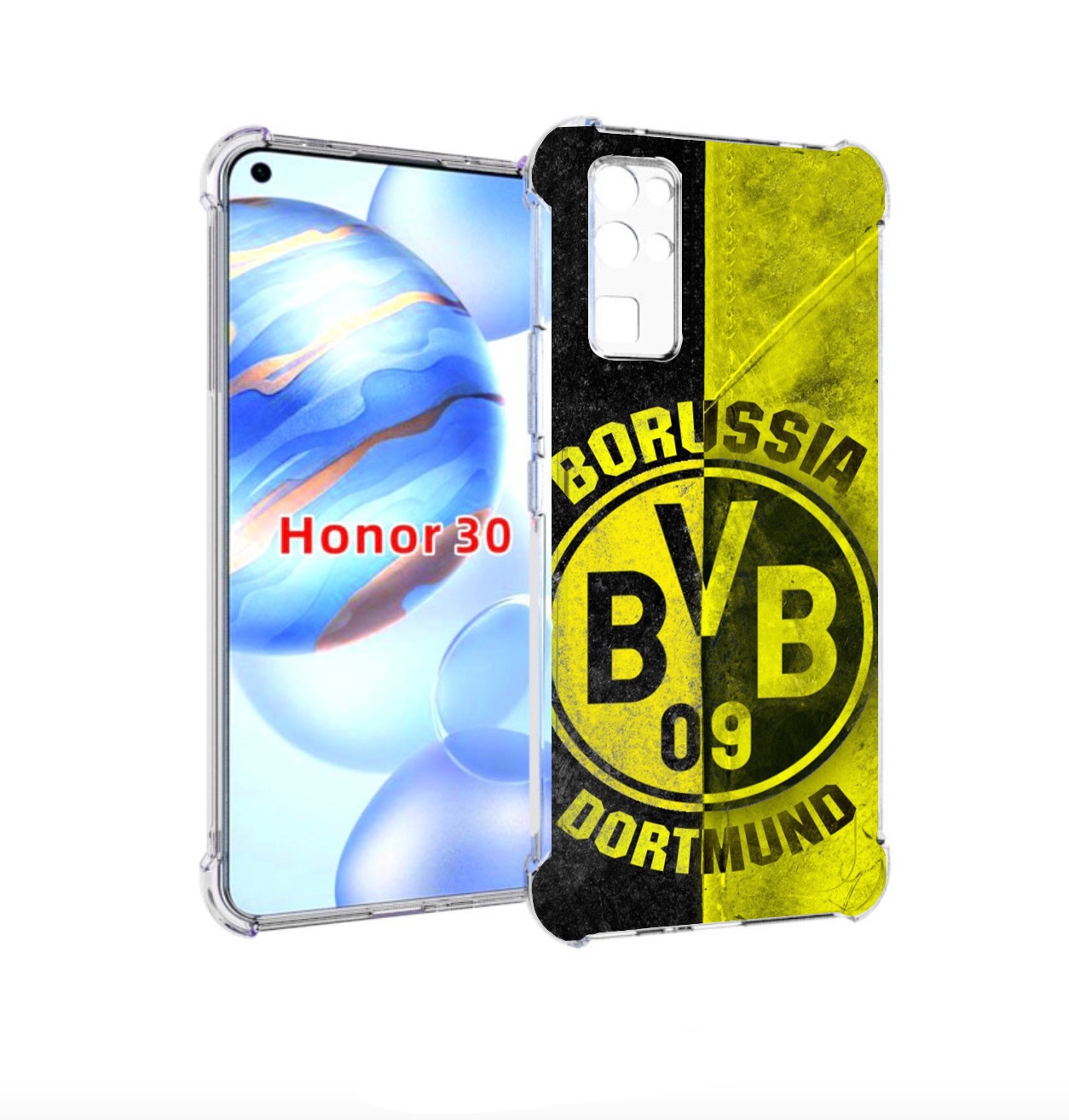 

Чехол бампер MyPads Боруссия мужской для Honor 30 (BMH-AN10) про, Прозрачный, Tocco