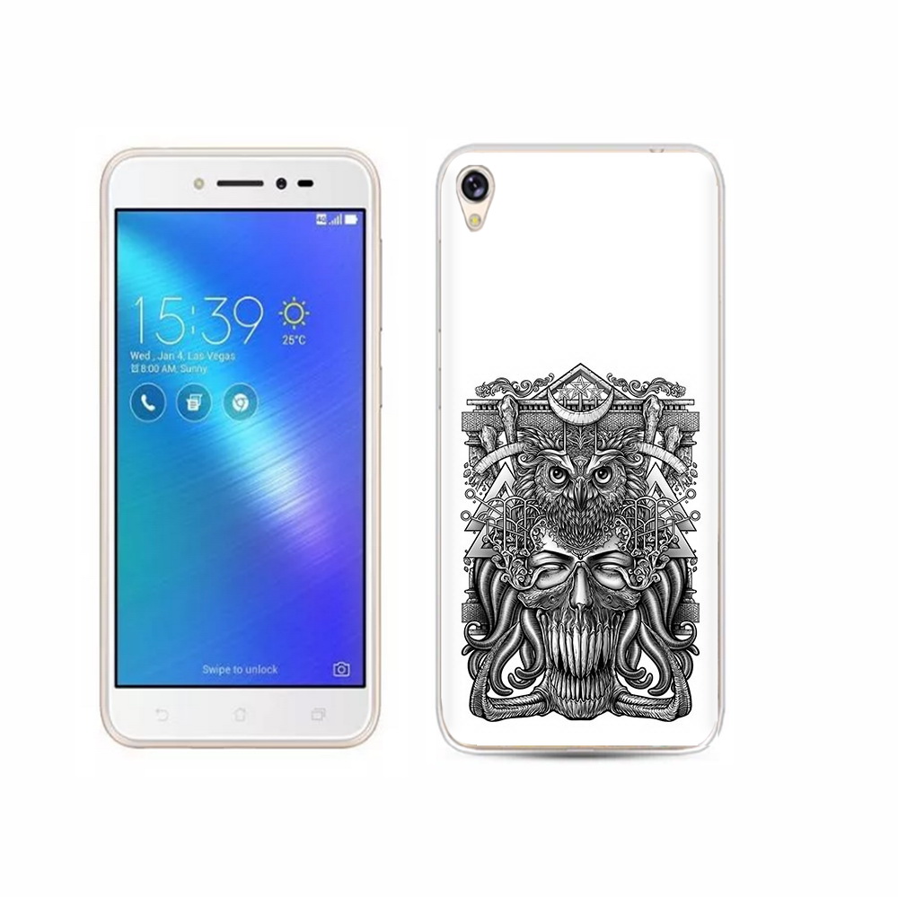 

Чехол MyPads Tocco для Asus ZenFone Live (ZB501KL) зубастая сова, Прозрачный, Tocco