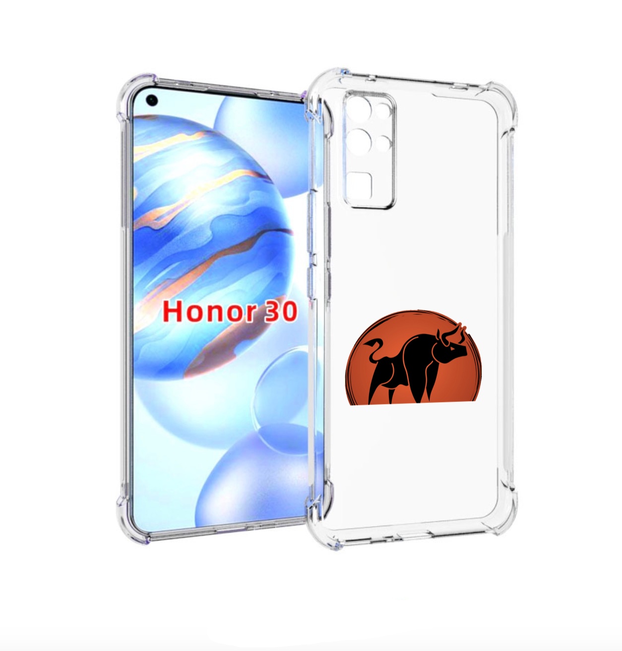 Чехол бампер MyPads Бык-2 для Honor 30 (BMH-AN10) противоударный