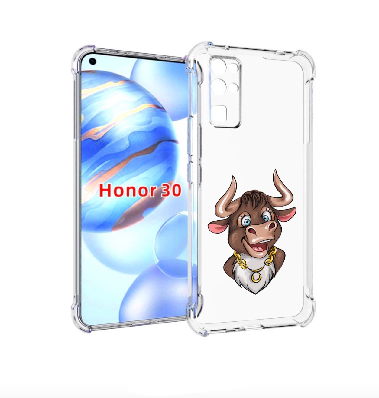 

Чехол бампер MyPads Бычок для Honor 30 (BMH-AN10) противоударный, Прозрачный, Tocco