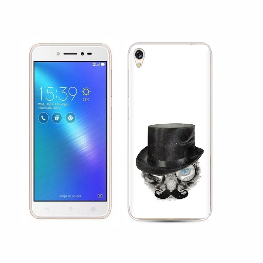 

Чехол MyPads Tocco для Asus ZenFone Live (ZB501KL) интелегентный кот, Прозрачный, Tocco