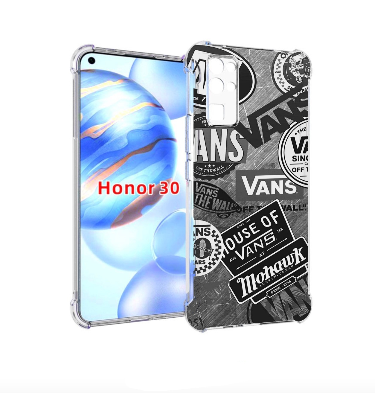 

Чехол бампер MyPads Ванс-постер для Honor 30 (BMH-AN10) противоу, Прозрачный, Tocco