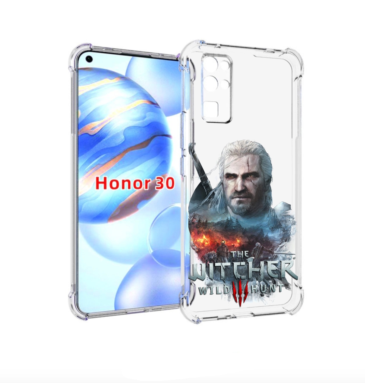 

Чехол бампер MyPads Ведьмак для Honor 30 (BMH-AN10) противоударный, Прозрачный, Tocco