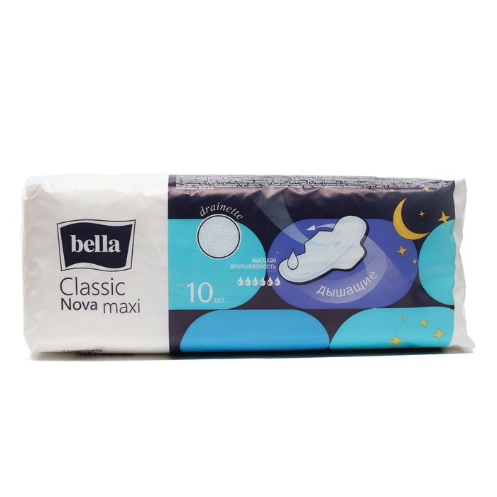 Гигиенические прокладки Bella Classic Nova Maxi, 10 шт. прокладки женские bella nova classic comfort drainette air 10 шт be 012 rw10 e08