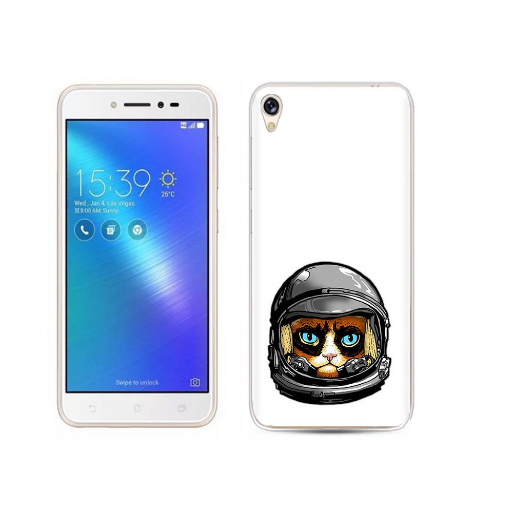 Чехол MyPads Tocco для Asus ZenFone Live (ZB501KL) кот космонавт