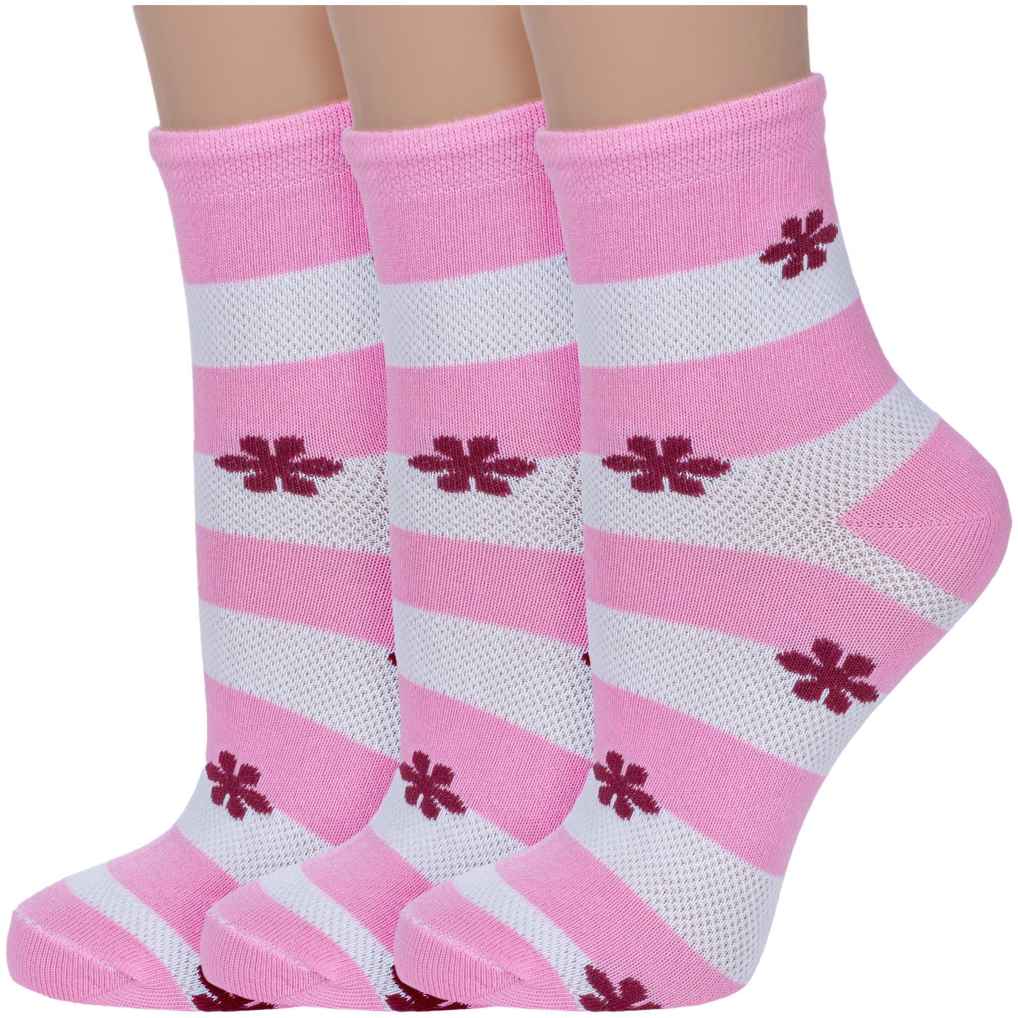 Комплект носков женских Альтаир 3-С40 разноцветных 23
