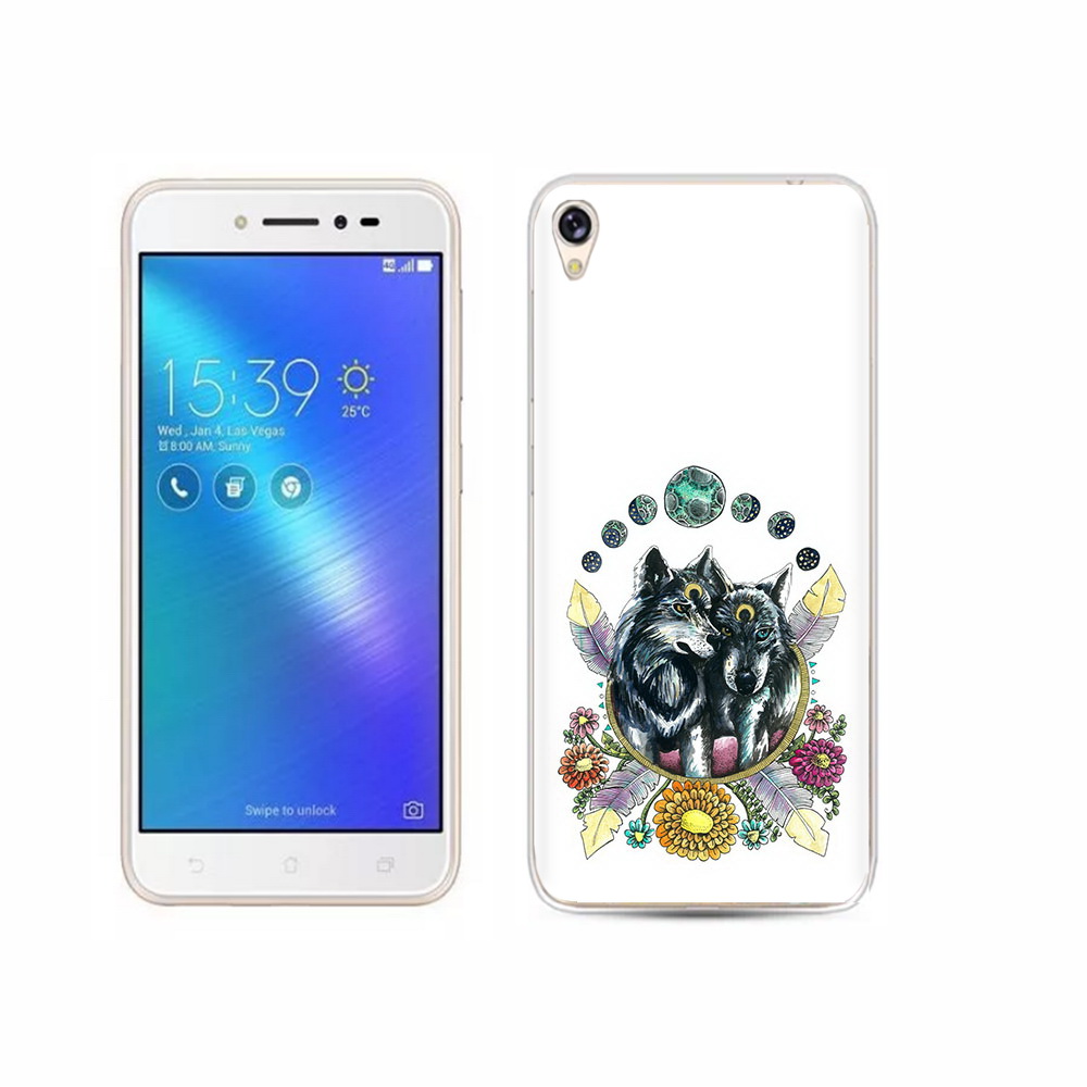 

Чехол MyPads Tocco для Asus ZenFone Live (ZB501KL) красивые волки абстракция, Прозрачный, Tocco