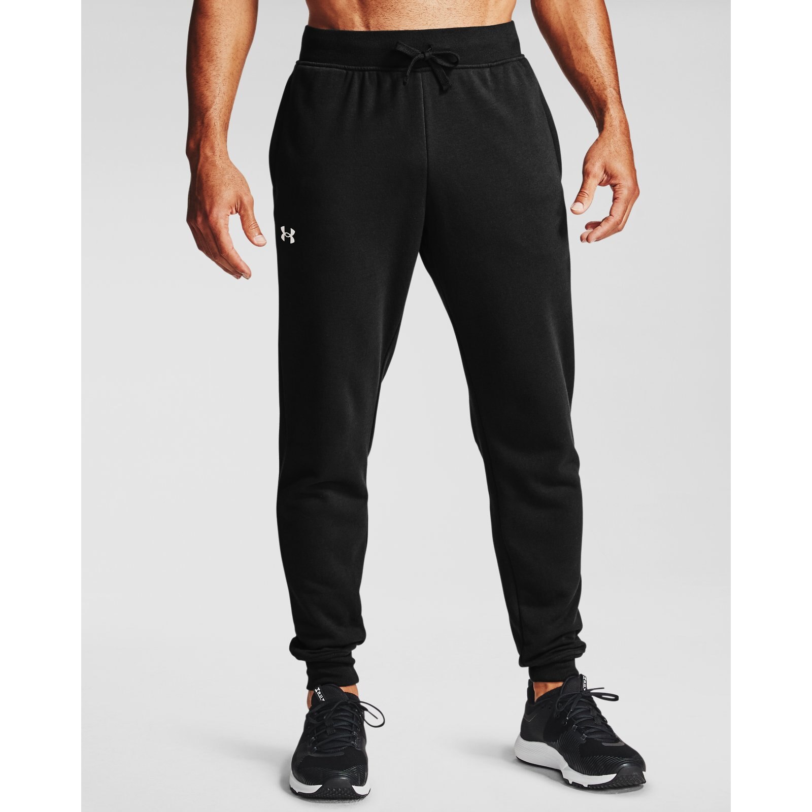 фото Спортивные брюки мужские under armour rival cotton jogger черные xs