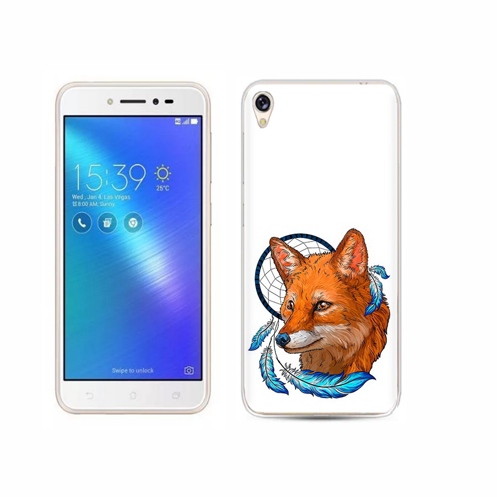 

Чехол MyPads Tocco для Asus ZenFone Live (ZB501KL) лиса и ловец снов, Прозрачный, Tocco