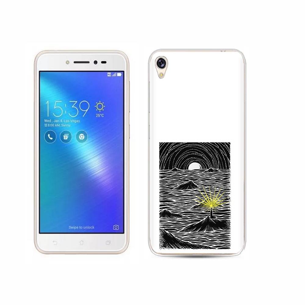 Чехол MyPads Tocco для Asus ZenFone Live (ZB501KL) маяк в черно белом море