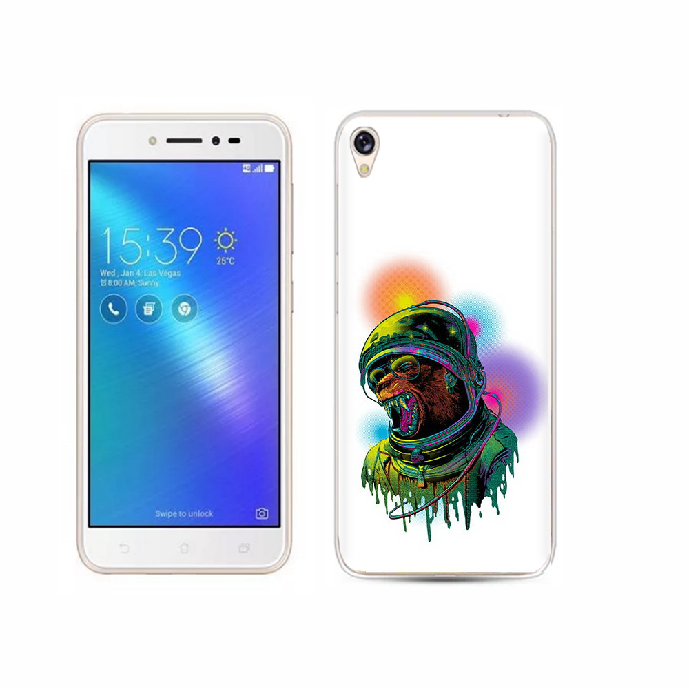

Чехол MyPads Tocco для Asus ZenFone Live (ZB501KL) медведь космонавт, Прозрачный, Tocco